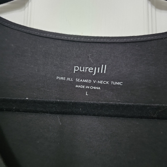 J.Jill V Neck Tunic with Pockets-Large Black - Picture 4 of 4